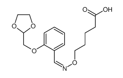 5-[[2-(1,3-dioxolan-2-ylmethoxy)phenyl]methylideneamino]oxypentanoic acid Structure