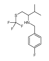 N-(4-Fluorobenzyl)-3-methyl-1-[(trifluoromethyl)sulfanyl]-2-butan amine结构式