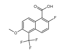2-fluoro-6-methoxy-5-(trifluoromethyl)-1-naphthoic acid结构式