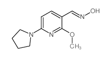 (E)-2-Methoxy-6-(pyrrolidin-1-yl)nicotinaldehyde oxime结构式