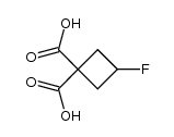 3-fluoro-1,1-cyclobutanedicarboxylic acid Structure
