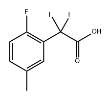 2,2-Difluoro-2-(2-fluoro-5-methylphenyl)acetic acid structure