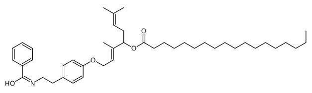 [(2E)-1-[4-(2-benzamidoethyl)phenoxy]-3,7-dimethylocta-2,6-dien-4-yl] octadecanoate Structure