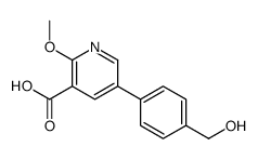 5-[4-(hydroxymethyl)phenyl]-2-methoxypyridine-3-carboxylic acid Structure