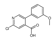 2-chloro-5-(3-methoxyphenyl)pyridine-4-carboxylic acid结构式