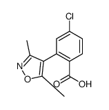 4-chloro-2-(3,5-dimethyl-1,2-oxazol-4-yl)benzoic acid结构式