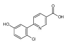 6-(2-chloro-5-hydroxyphenyl)pyridine-3-carboxylic acid结构式