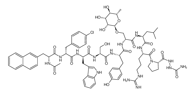 LHRH, Ac-2-Nal(1)-4-Cl-Phe(2)-Trp(3)-Ser(Rha)(6)-AzGlyNH2(10)- picture