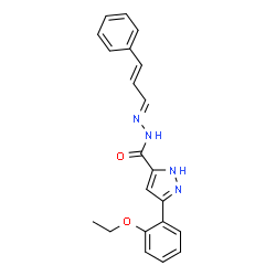 3-(2-ethoxyphenyl)-N'-[(1E,2E)-3-phenylprop-2-en-1-ylidene]-1H-pyrazole-5-carbohydrazide Structure