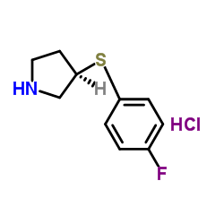 (R)-3-(4-Fluoro-phenylsulfanyl)-pyrrolidine hydrochloride picture