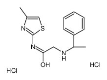 Acetamide, N-(4-methyl-2-thiazolyl)-2-((1-phenylethyl)amino)-, dihydro chloride, (-)- Structure