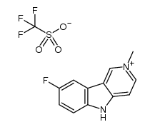 8-fluoro-2-methyl-5H-pyrido[4,3-b]indol-2-ium trifluoromethanesulfonate Structure