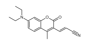 (E)-3-(7-(diethylamino)-4-methyl-2-oxo-2H-chromen-3-yl)acrylonitrile Structure