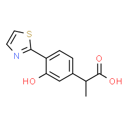 3-Hydroxy-α-methyl-4-(2-thiazolyl)benzeneacetic acid Structure