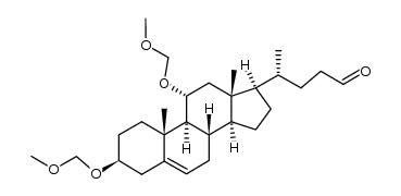 3β,11α-bis(methoxymethoxy)chol-5-en-24-al结构式