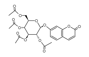 7-[(2,3,4,6-tetra-O-acetyl-β-D-glucopyranosyl)oxy]-2H-1-benzopyran-2-one Structure