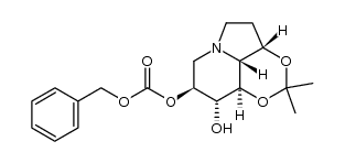 6-O-carbobenzyloxy-1,8-O-isopropylidenecastanospermine结构式