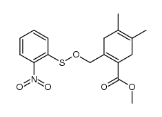 (2-carbomethoxy-4,5-dimethyl-1,4-cyclohexadienyl)methyl 2-nitrobenzenesulfenate结构式