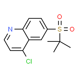 4-chloro-6-[(1,1-dimethylethyl)sulfonyl]quinoline structure