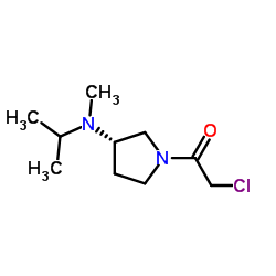 2-Chloro-1-{(3S)-3-[isopropyl(methyl)amino]-1-pyrrolidinyl}ethanone结构式