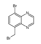 5-bromo-8-(bromomethyl)quinoxaline Structure