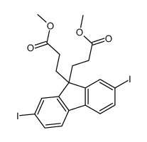 methyl 3-[2,7-diiodo-9-(3-methoxy-3-oxopropyl)fluoren-9-yl]propanoate结构式