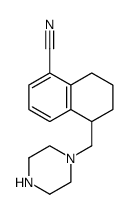 5-(piperazin-1-ylmethyl)-5,6,7,8-tetrahydronaphthalene-1-carbonitrile结构式
