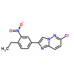 6-chloro-2-(4-ethyl-3-nitrophenyl)imidazo[1,2-b]pyridazine Structure