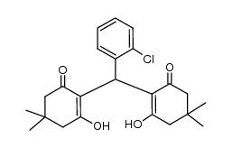 2,2'-(2-chlorophenyl)methylene bis(3-hydroxy-5,5-dimethyl-2-cyclohexene-1-one) Structure