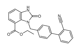 ethyl 3-((2'-cyanobiphenyl-4-yl)methyl)-2-oxo-2,3-dihydro-1H-benzo[d]imidazole-4-carboxylate结构式