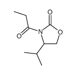 (+/-)-3-(1-oxopropyl)-4-(1-methylethyl)-2-oxazolidinone结构式