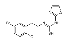 1-[2-(5-bromo-2-methoxyphenyl)ethyl]-3-(1,3-thiazol-2-yl)thiourea Structure