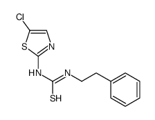 1-(5-chloro-1,3-thiazol-2-yl)-3-(2-phenylethyl)thiourea结构式