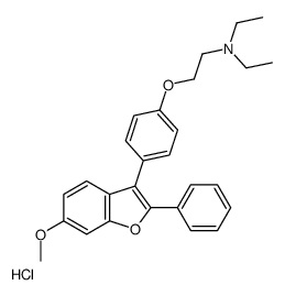 N,N-diethyl-2-[4-(6-methoxy-2-phenyl-1-benzofuran-3-yl)phenoxy]ethanamine,hydrochloride Structure