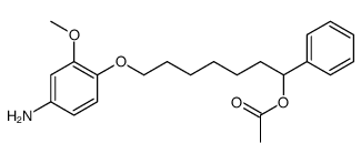 [7-(4-amino-2-methoxyphenoxy)-1-phenylheptyl] acetate结构式