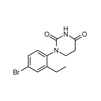 2,4(1H,3H)-嘧啶二酮,1-(4-溴-2-乙基苯基)二氢结构式