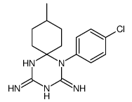 5-(4-chlorophenyl)-9-methyl-1,3,5-triazaspiro[5.5]undeca-1,3-diene-2,4-diamine Structure