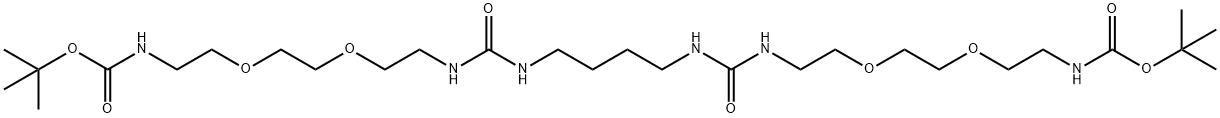 tert-butyl 10,17-dioxo-3,6,21,24-tetraoxa-9,11,16,18-tetraazahexacosane-1,26-diyldicarbamate Structure