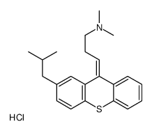 (3Z)-N,N-dimethyl-3-[2-(2-methylpropyl)thioxanthen-9-ylidene]propan-1-amine,hydrochloride Structure