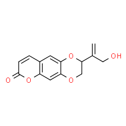 2,3-Dihydro-2-[1-(hydroxymethyl)ethenyl]-7H-pyrano[2,3-g]-1,4-benzodioxin-7-one structure