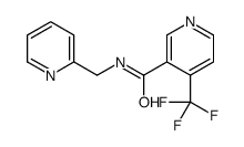 N-(pyridin-2-ylmethyl)-4-(trifluoromethyl)pyridine-3-carboxamide结构式