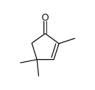 2,4,4-trimethyl-2-cyclopenten-1-one结构式