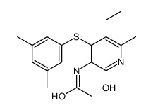 N-[4-(3,5-dimethylphenyl)sulfanyl-5-ethyl-6-methyl-2-oxo-1H-pyridin-3-yl]acetamide结构式