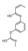 N-Methylcarbamic acid 3-[(1-oxo-2-butenyl)amino]phenyl ester结构式