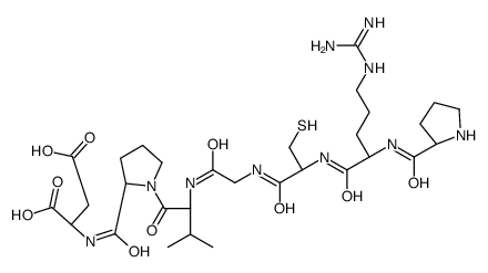 (2S)-2-[[(2S)-1-[(2S)-2-[[2-[[(2R)-2-[[(2S)-5-(diaminomethylideneamino)-2-[[(2S)-pyrrolidine-2-carbonyl]amino]pentanoyl]amino]-3-sulfanylpropanoyl]amino]acetyl]amino]-3-methylbutanoyl]pyrrolidine-2-carbonyl]amino]butanedioic acid结构式