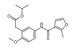 propan-2-yl 2-[2-methoxy-5-[(2-methylfuran-3-carbothioyl)amino]phenyl]acetate Structure