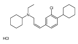 N-[(E)-3-(3-chloro-4-cyclohexylphenyl)prop-2-enyl]-N-ethylcyclohexanamine,hydrochloride结构式
