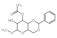 (3-hydroxy-4-methoxy-9-phenyl-5,8,10-trioxabicyclo[4.4.0]dec-2-yl) acetate structure