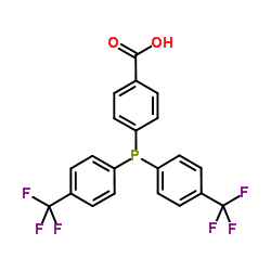 4-{Bis[4-(trifluoromethyl)phenyl]phosphino}benzoic acid Structure