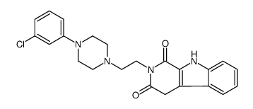 2-[2-[4-(3-chlorophenyl)piperazin-1-yl]ethyl]-4,9-dihydropyrido[3,4-b]indole-1,3-dione Structure